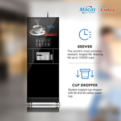 comprare 220VAC Macchina da caffè a terra in piedi Carta di metallo Autoservizio Macchina da caffè commerciale 220VAC fabbricazione online