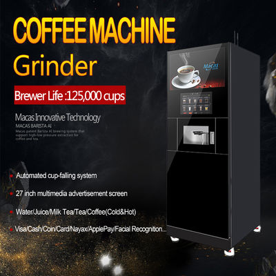 comprare Fornire pubblicità schermo pavimento macchina da caffè in piedi Caffè Fagioli vending machine CE fabbricazione online