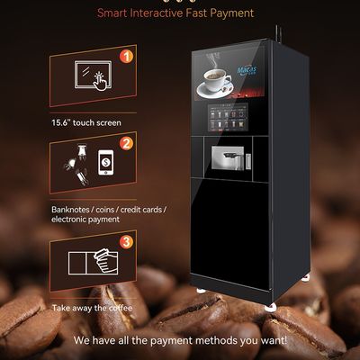 comprare MACAS Coffee Vendo Machine Macchina da caffè con schermo pubblicitario da 27 pollici fabbricazione online