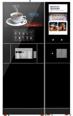 comprare Macchina per il caffè a pavimento in acciaio inossidabile e vetro temperato con macchinetta per il ghiaccio fabbricazione online