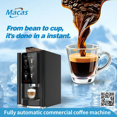 comprare Macchina distributrice di caffè bean to cup con schiumatore di latte liquido e in polvere opzionale per le tue esigenze aziendali fabbricazione online