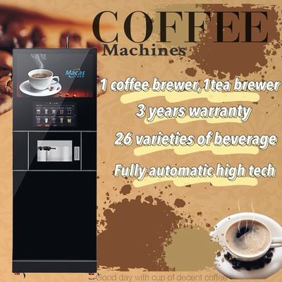 Macchina da vendite di caffè da tazza a fagiolo in metallo in plastica
