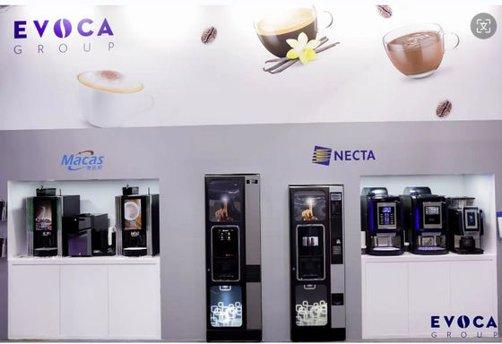 Un buon prezzo. Macchina per vendere caffè da fagiolo a tazza di dimensioni convenienti per le imprese in linea