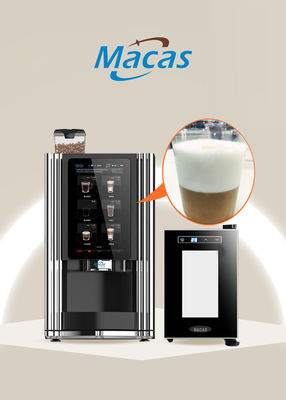 Negozio di caffè con distributore automatico di latte fresco