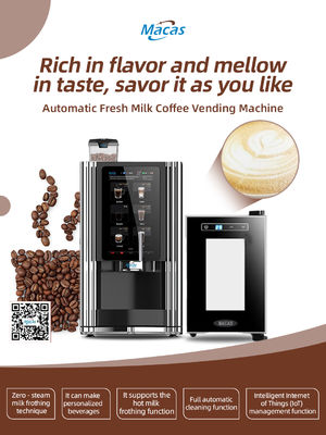 Macchina automatica per caffè espresso al latte fresco per uso in caffetteria